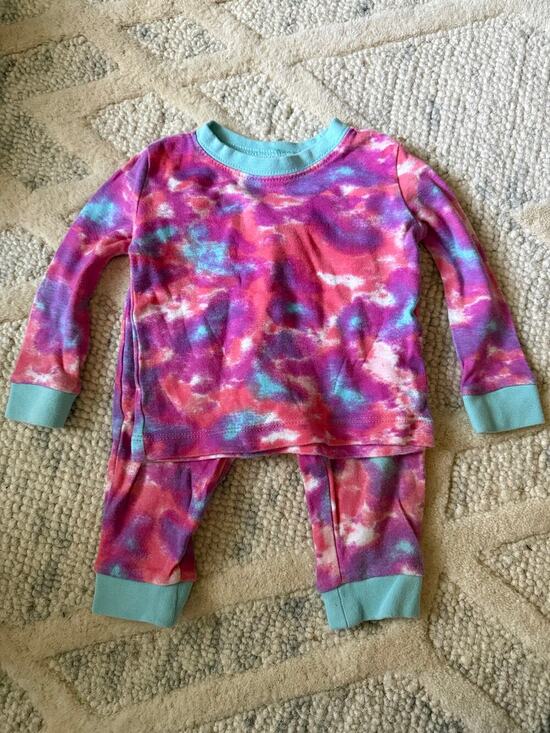 Tucker + Tate Other - Tucker + Tate 6-12M Tie Dye Pajama Set Pink Purple Blue Organic Cotton Sleepwear